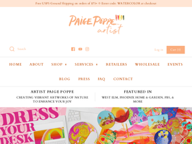 paigepoppe.com homepage screenshot