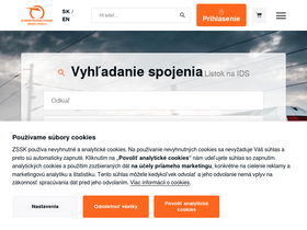 'zssk.sk' screenshot
