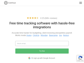 'everhour.com' screenshot
