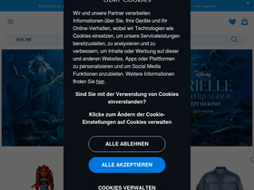 'shopdisney.de' screenshot
