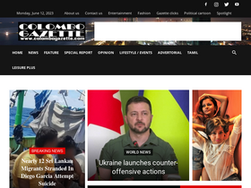 'colombogazette.com' screenshot