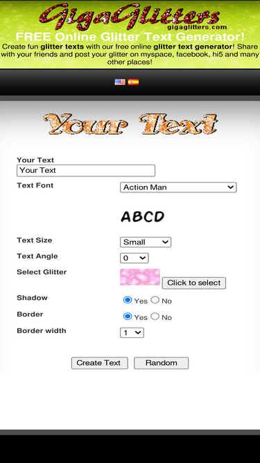 Glitter text generator!