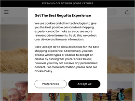 'regatta.com' screenshot
