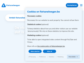 'fietssnelwegen.be' screenshot