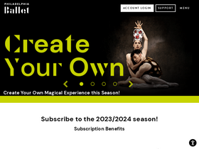 'philadelphiaballet.org' screenshot