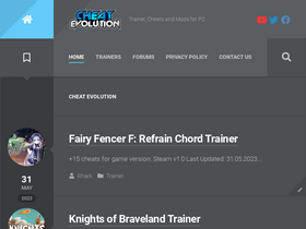 'cheatevolution.com' screenshot