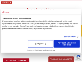 'beck-online.cz' screenshot