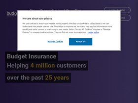 'budgetinsurance.com' screenshot