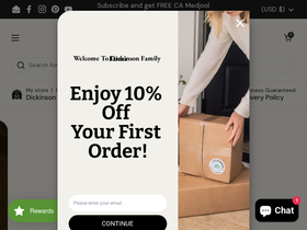dickinsonfamilyfarms.com homepage screenshot