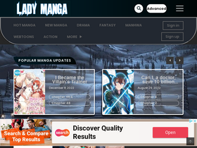 'ladymanga.com' screenshot