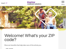 'aetnamedicare.com' screenshot