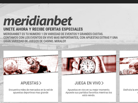 'meridianbet.pe' screenshot