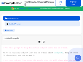 PromptFolder - Centralize and streamline AI prompt management with organizational tools and a Chrome extension.