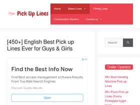 'keziapickuplines.com' screenshot