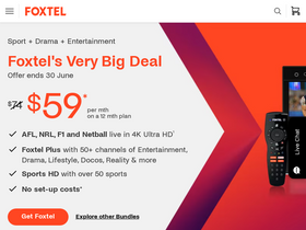 'foxtel.com.au' screenshot