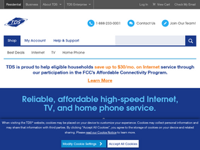 'tdstelecom.com' screenshot
