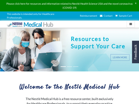 'nestlemedicalhub.com' screenshot