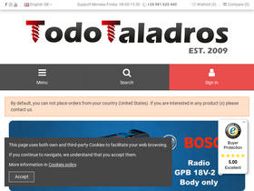 'todotaladros.com' screenshot