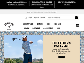 'callawayapparel.com' screenshot
