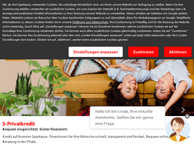 'spk-elbe-elster.de' screenshot