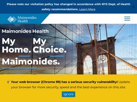 'maimonidesmed.org' screenshot