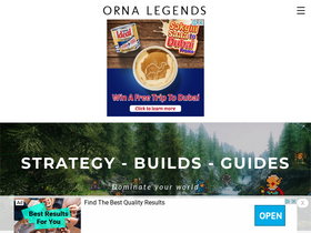 'ornalegends.com' screenshot