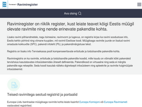 'ravimiregister.ee' screenshot