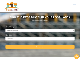 'thebestmistri.com' screenshot