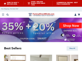 'factorydirectblinds.com' screenshot