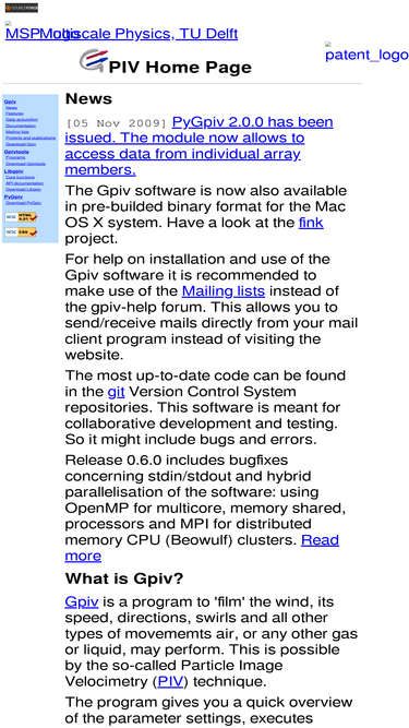 gpiv.sourceforge.net