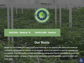 'healthforlifedispensaries.com' screenshot