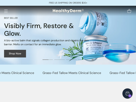 HealthyDerm homepage screenshot