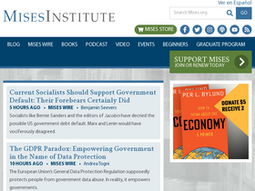 'mises.org' screenshot