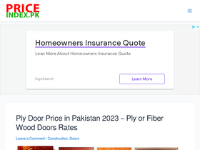 'priceindex.pk' screenshot