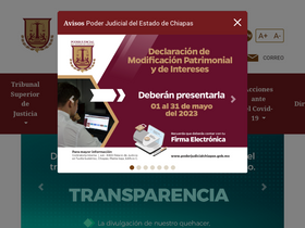 'transparencia.poderjudicialchiapas.gob.mx' screenshot