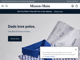 'mizzenandmain.com' screenshot