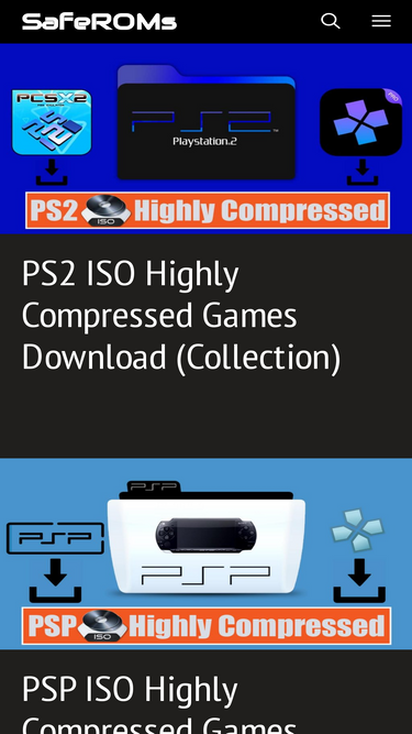 PS2 ISO Highly Compressed Games Download (Collection) - SafeROMs