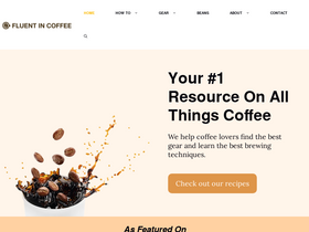 'fluentincoffee.com' screenshot