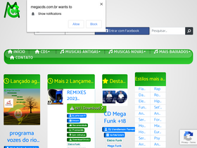 'megacds.com.br' screenshot