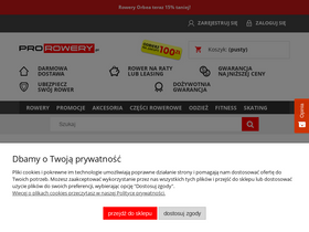 'prorowery.pl' screenshot