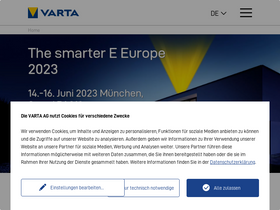 'varta-ag.com' screenshot
