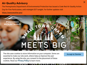 'poconomountains.com' screenshot