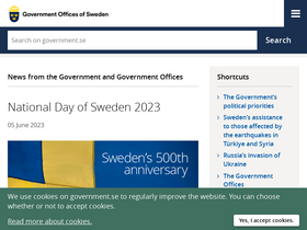 'government.se' screenshot