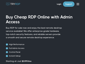 'tryrdp.com' screenshot