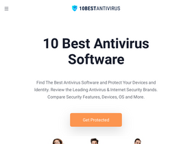 '10bestantivirusproviders.com' screenshot