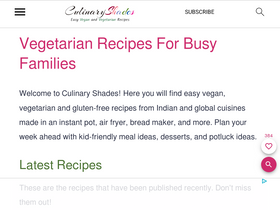 'culinaryshades.com' screenshot