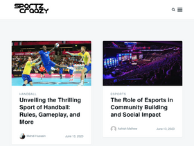 'sportzcraazy.com' screenshot
