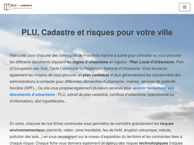 'plu-cadastre.fr' screenshot