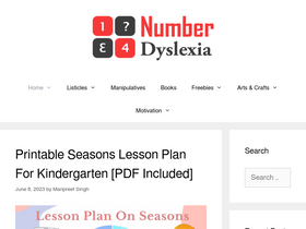 'numberdyslexia.com' screenshot
