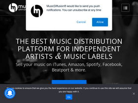 'musicdiffusion.com' screenshot